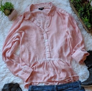 Pink button down blouse